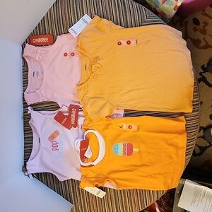 NWT Lot of 4 Gymboree Girls Shirts Size 5 Orange Pink Popsicle